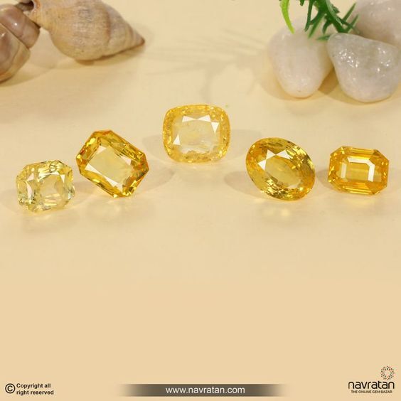 Yellow sapphire stone
