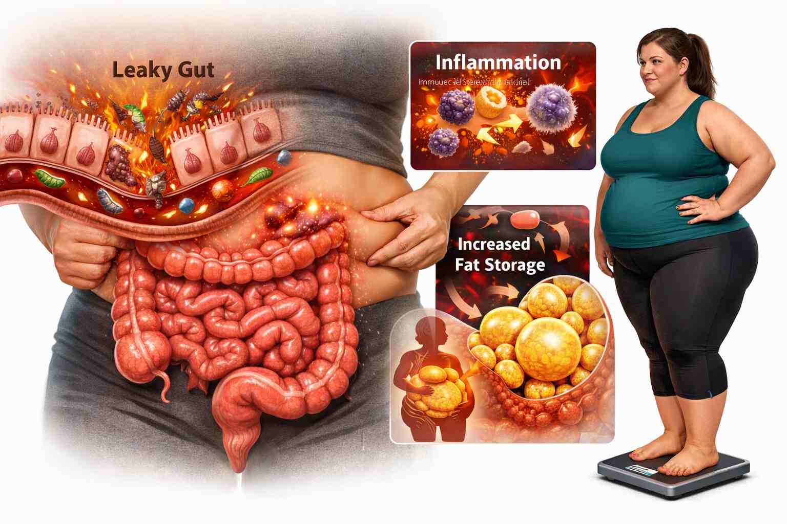 leaky gut weight gain